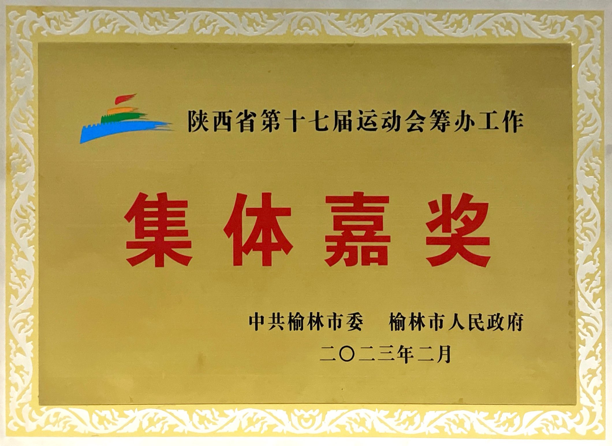 陜西省第十七屆運(yùn)動會籌辦工作集團(tuán)嘉獎